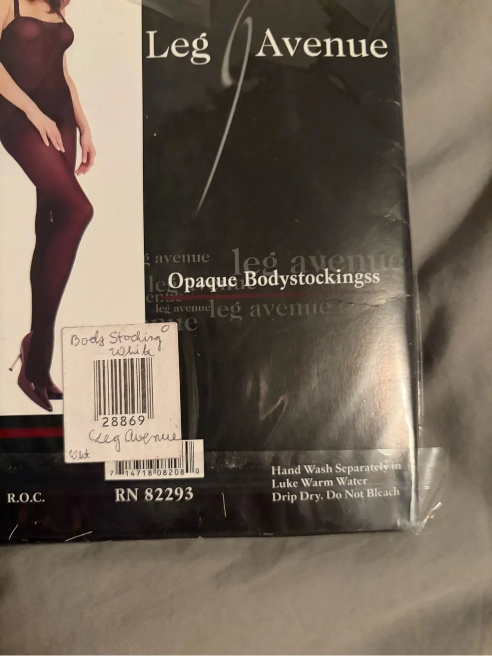 Leg Avenue Women's Opaque Bodystocking - Burgundy One size fits most new